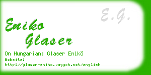 eniko glaser business card